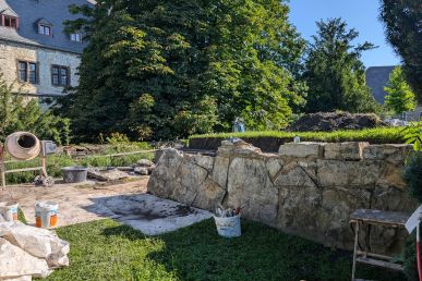 Baustelle im Burggarten